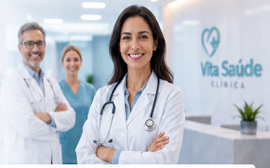 Equipe médica da clínica